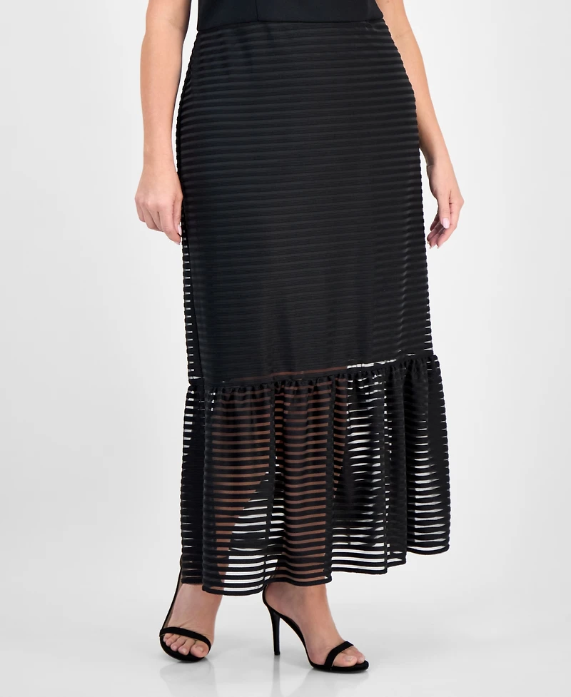 Adrianna Plus Shadow-Striped Dress