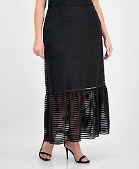 Adrianna Plus Shadow-Striped Dress