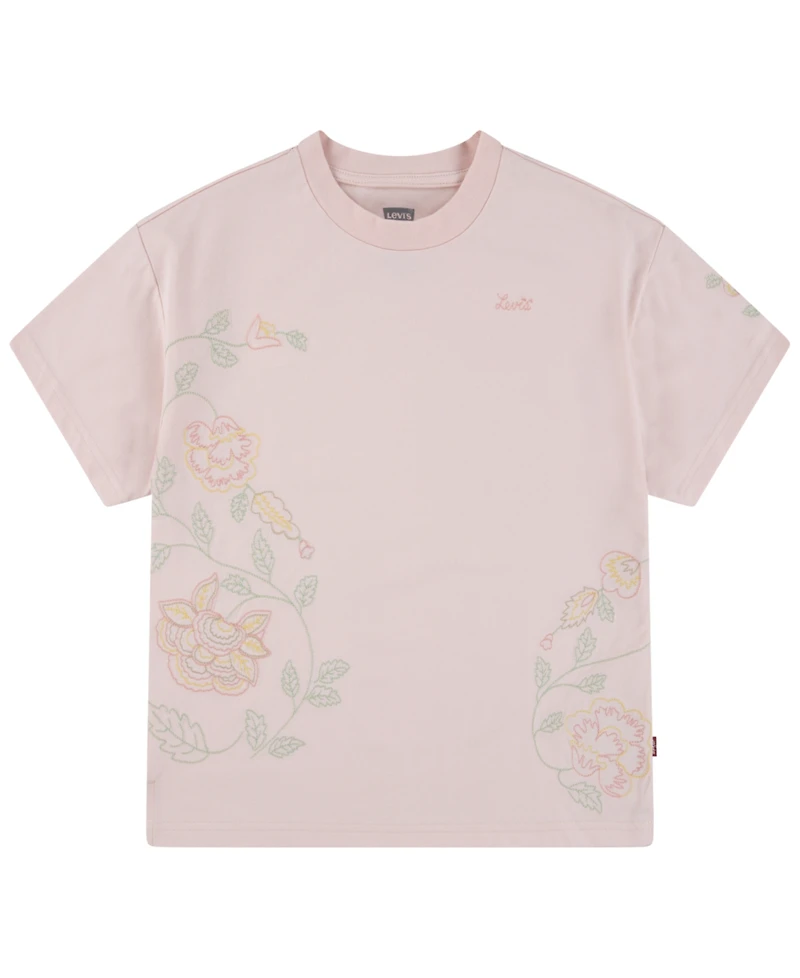 Levi's Big Girls Oversized Floral Embroidery T-Shirt