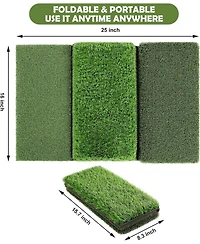 Wosofe Golf Mat Chipping Hitting 25" x16" 3in1 Foldable