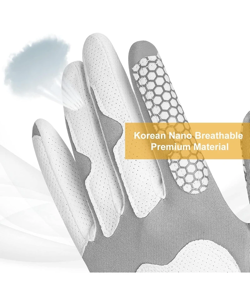 Wosofe Golf Gloves for Men s Left Hand Lycra Korean Nanometer Grip Soft Comfortable Pack of 2