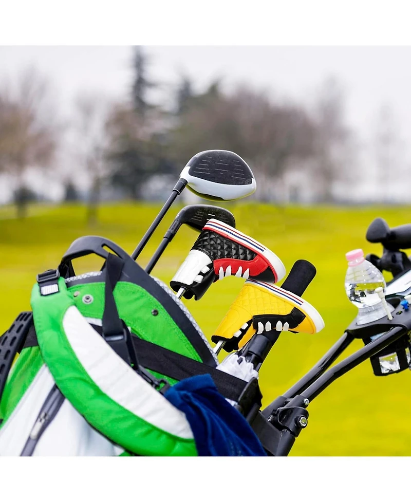 Wosofe Golf Blade Putter Cover Embroidered Pu Leather headcovers Funny Shoe Shaped Fit All Brands