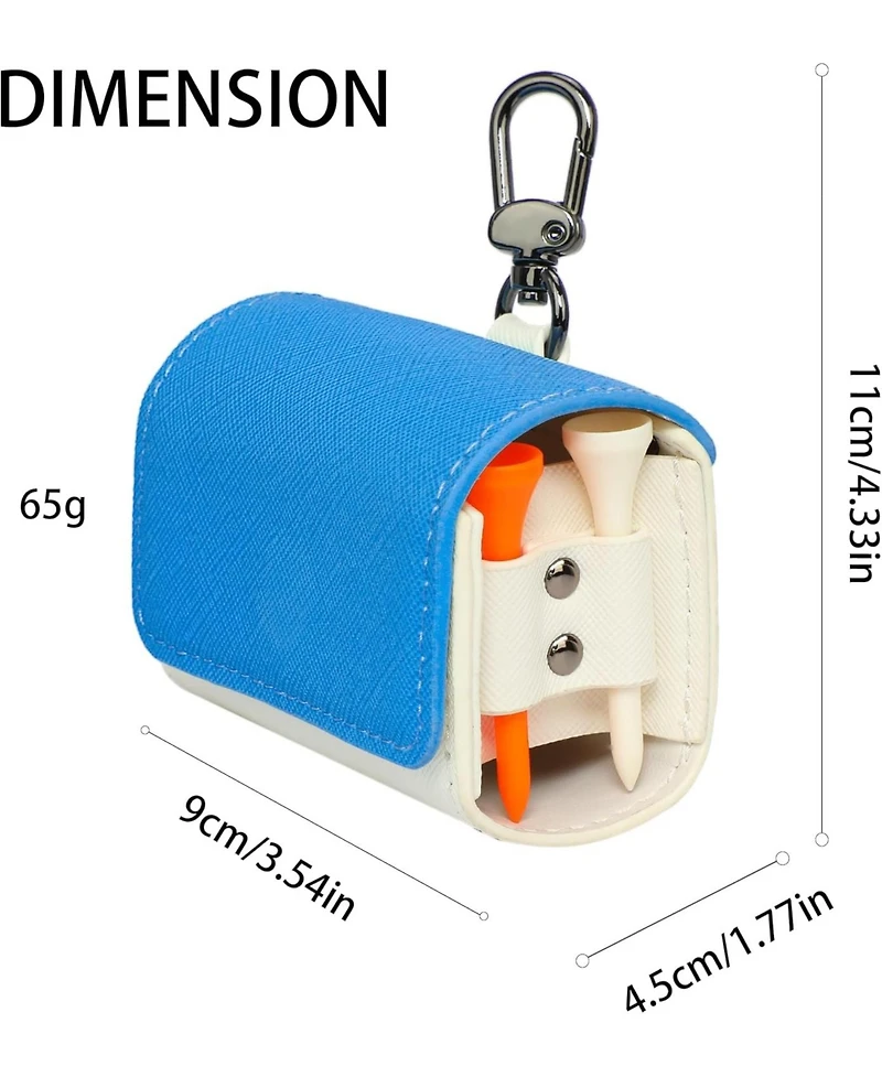 Wosofe Golf Ball Bag Pouch Golf Ball Waist Bagwith Tee Storage Carry Practical Portable Premium Pu