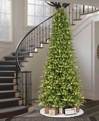 Puleo 10FT Pre-lit Slim Franklin Fir Artificial Christmas Tree