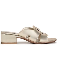 Franco Sarto Women's Nuala Open Toe Block Heel Slide Sandals