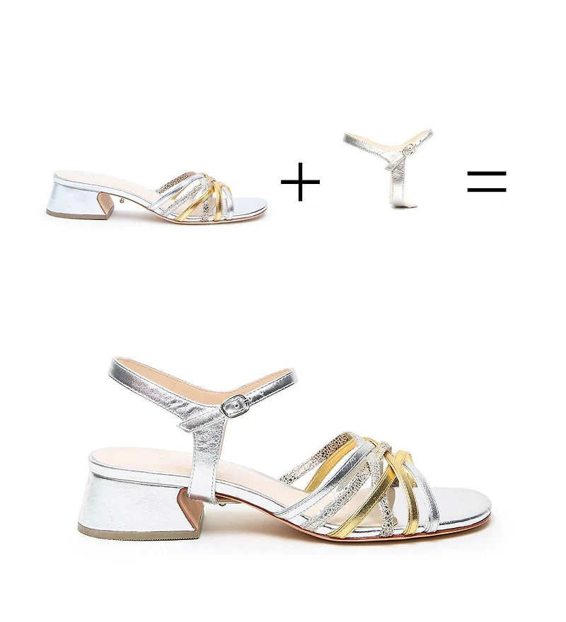Alterre Women's Silver Jackie Customizable Bell Sandals