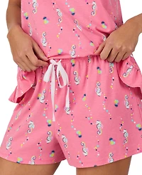 Cuddl Duds Women's Printed Sleeveless Boxer Pajama Set