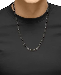 Effy Men's Black Diamond 20" Tennis Necklace (16-5/8 ct. t.w.) in 14k Gold