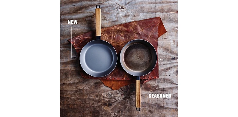 Alva Forest 4pc Carbon Steel Frying Pan & Wok Set