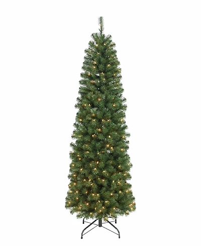 Puleo 7.5FT Pre-Lit Noble Fir Artificial Christmas Tree