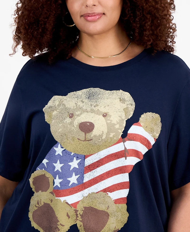 Grayson Threads, The Label Trendy Plus Americana Teddy Tee