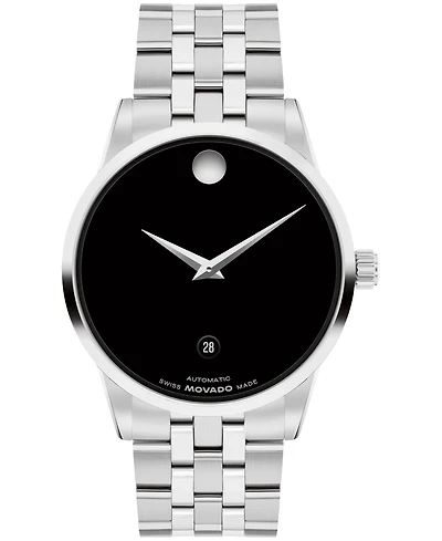 Movado Men's Museum Classic Swiss Automatic Stainless-Steel Watch, 40mm