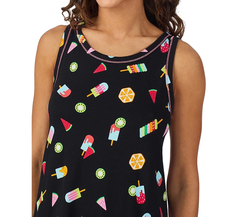 Cuddl Duds Women's Sleeveless Ruffled-Hem Chemise