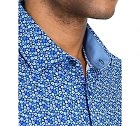 Men's Recycled Slim Fit Floral 4-Way Stretch Performance Dress Shirt