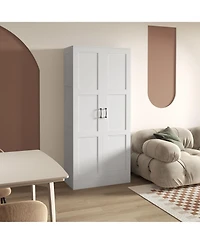 Homcom Storage Cabinet w/ Storage Shelves, Pantry Cupboard Cabinet,