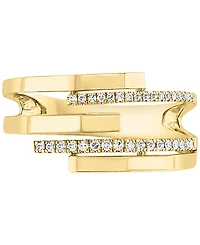 Lali Jewels Diamond Asymmetrical Multirow Statement Ring (1/6 ct. t.w.) in 14k Gold