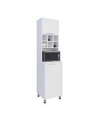 Ashford Kitchen Pantry, 2 Doors, 4 Legs, 8 Shelves, White