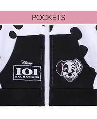 101 Dalmatians Girls Disney Lilo & Stitch French Terry Zip Up Cosplay Hoodie