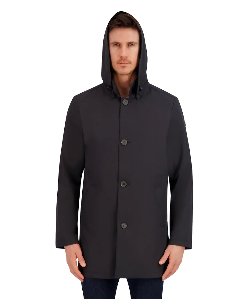 Vince Camuto Men's Rain Tek Transitional Coat With Removable Hood