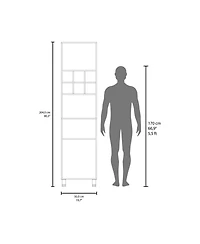 Ashford Kitchen Pantry, 2 Doors, 4 Legs, 8 Shelves, White