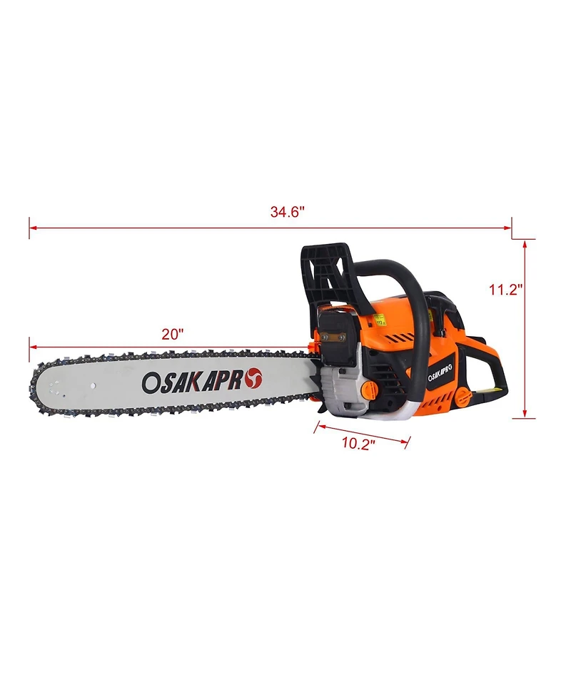 Chainsaw gas 20inch ,58cc Gasoline Chain Saw for Trees ,Wood Cutting 2-cycle Epa Compliant