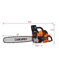 Chainsaw gas 20inch ,58cc Gasoline Chain Saw for Trees ,Wood Cutting 2-cycle Epa Compliant