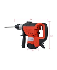 Rotary Hammer 1100W(Red + Black) 1-1/2" Sds Plus Rotary Hammer Drill 3 Functions