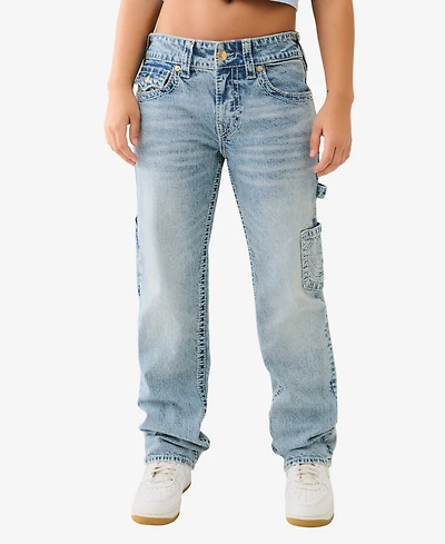 True Religion Women's Ricki Relaxed Big T Flap Jeans