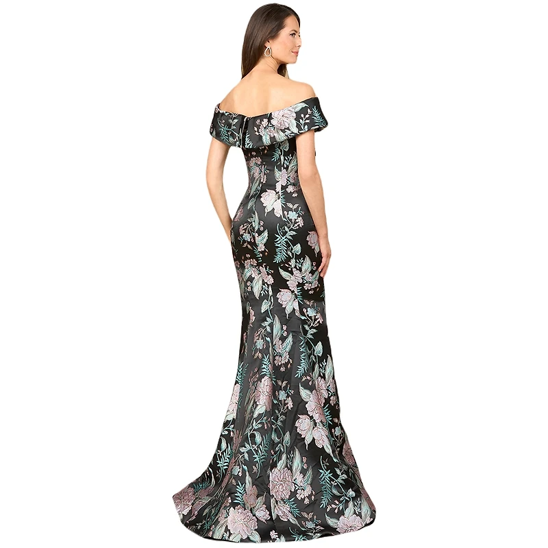Lara Women's Fitted, Mermaid Brocade Gown