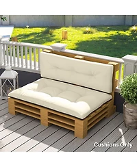 Outsunny 2 Seat Pallet Cushions 3.9 in. Sofa Cushions, Dark