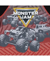 Monster Jam Toddler Boys Pullover Rash Guard and Swim Trunks Outfit Set