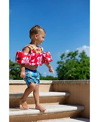 Paw Patrol Little Boys Pullover Rash Guard and Swim Trunks