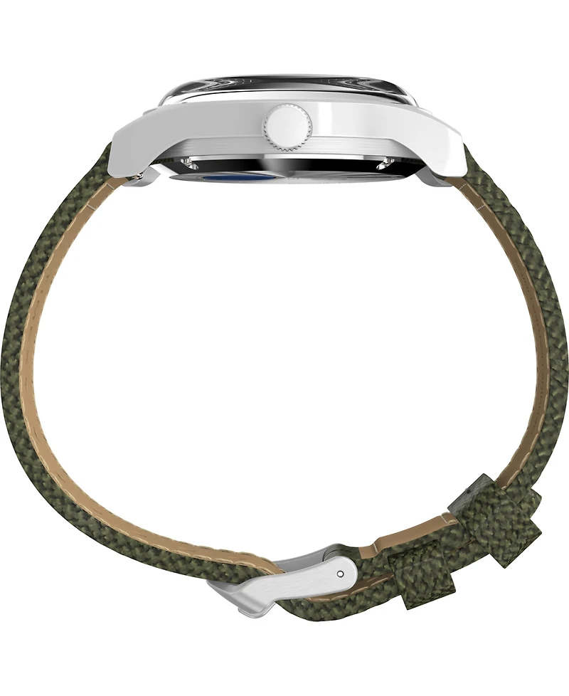 Timex Men's Mechanical Automatic Green Nylon Watch, 40mm