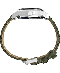 Timex Men's Mechanical Automatic Green Nylon Watch, 40mm