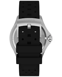 Timex Men's Quartz Analog Black Rubber Watch, 44mm