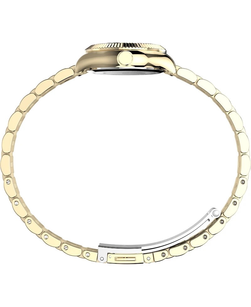 Timex Women's Quartz Analog Gold-Tone Stainless Steel Watch, 25mm