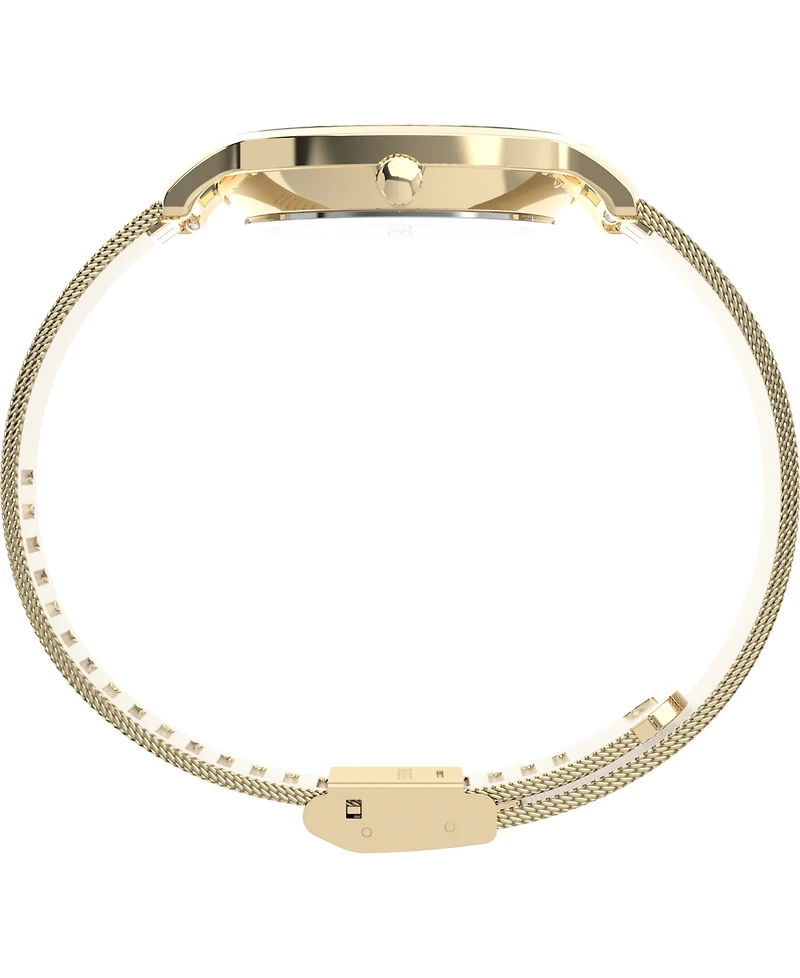 Timex Women's Quartz Analog Gold-Tone Stainless Steel Watch, 34mm