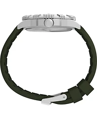 Timex Men's Quartz Analog Green Silicone Watch, 45mm