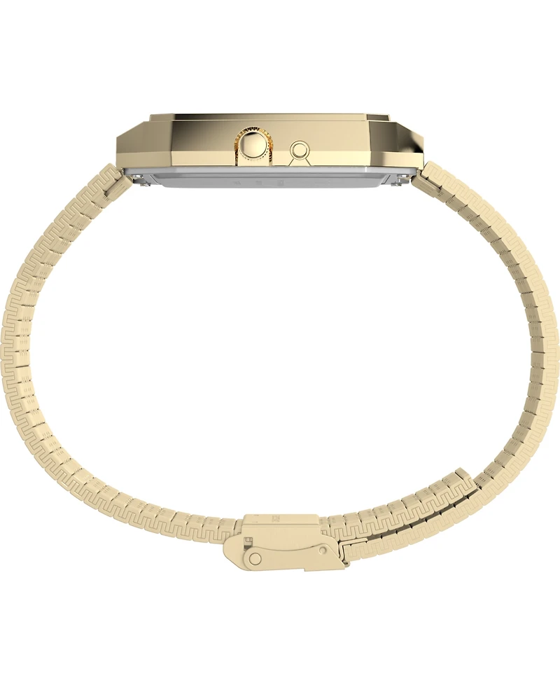 Timex Men's Quartz Analog Digital Gold-Tone Stainless Steel Watch, 33mm