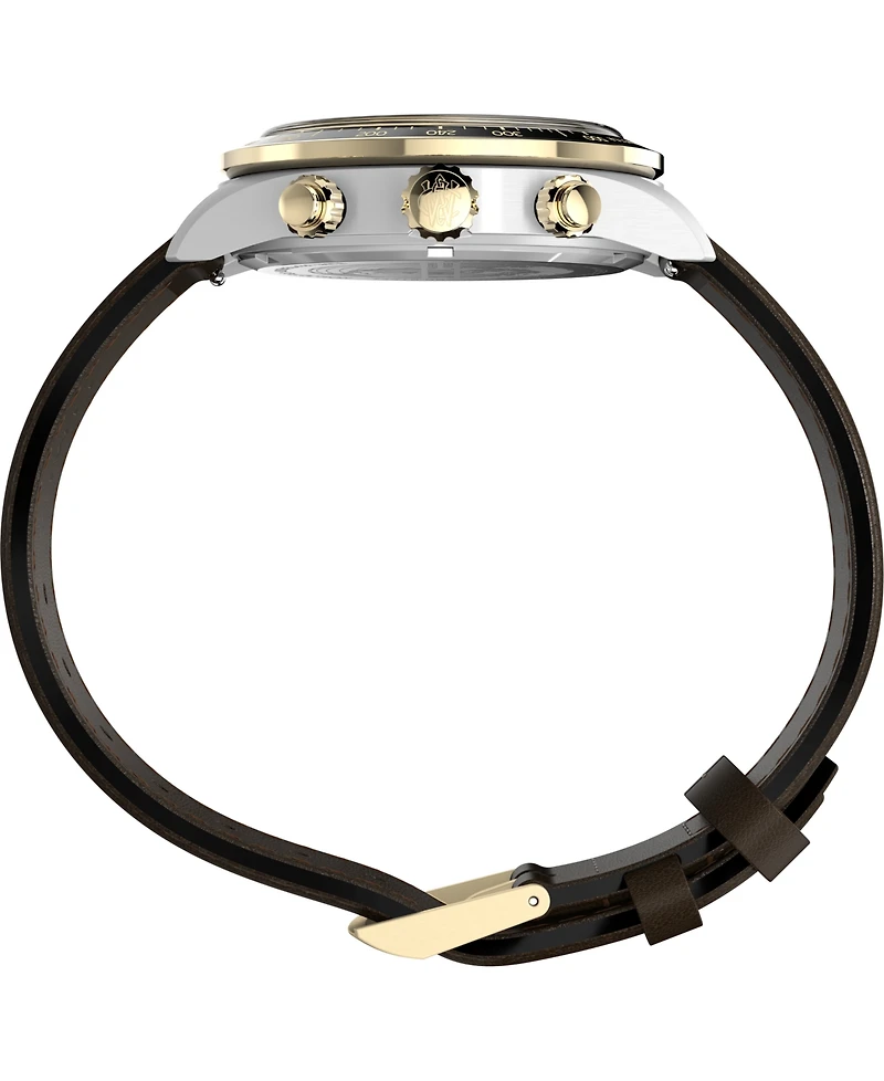 Timex Men's Quartz Analog Brown Leather Watch, 39mm