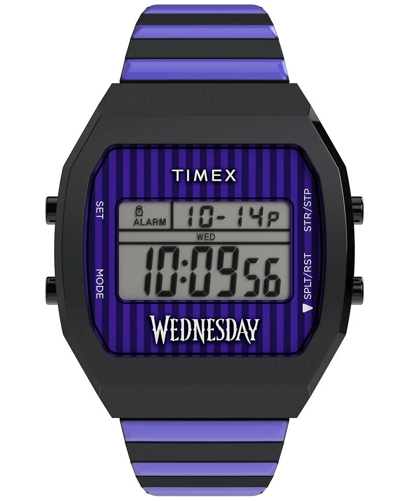 Timex Men's Quartz Digital Black Stainless Steel Watch, 36mm
