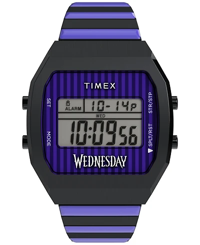 Timex Men's Quartz Digital Black Stainless Steel Watch, 36mm