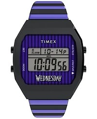 Timex Men's Quartz Digital Black Stainless Steel Watch, 36mm