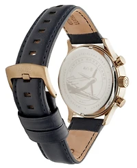 Avi-8 Men's Hawker Hurricane Classic Chronograph Blue Leather Strap Watch