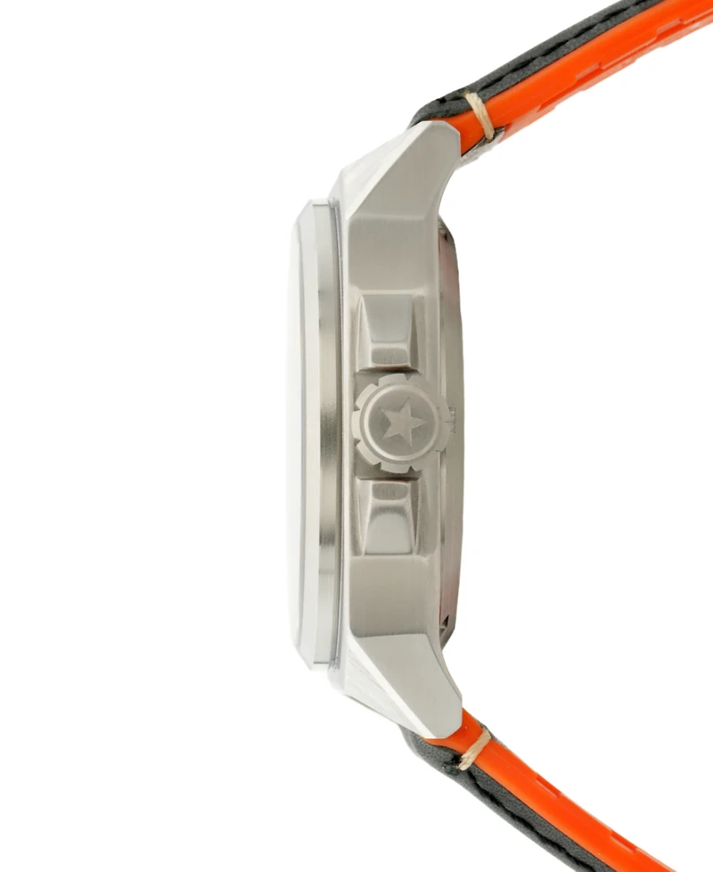 Avi-8 Men's Bell X-1 Machbuster Automatic Green Rubber and Leather Strap Watch, 41mm