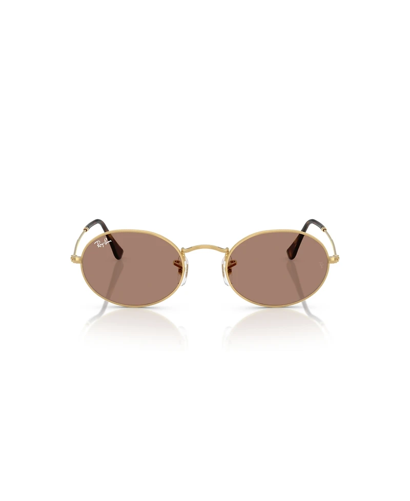 Ray-Ban Unisex Oval Metal Chromance Sunglasses, RB3547