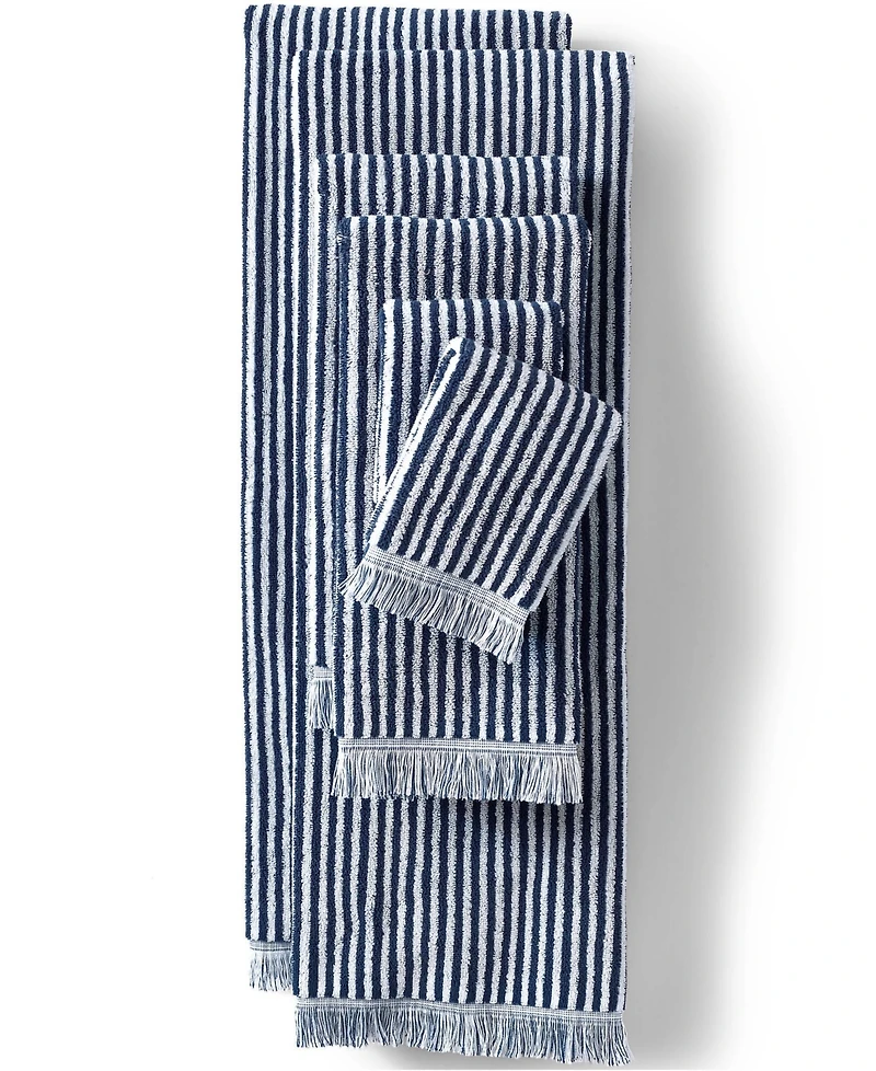 Lands' End Cotton Yarn-dyed Stripe Bath Towel