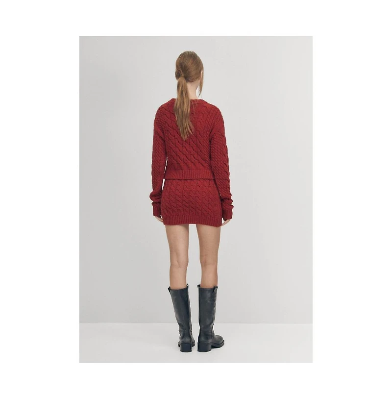 Alohas Women's Blake Red Tricot Skirt