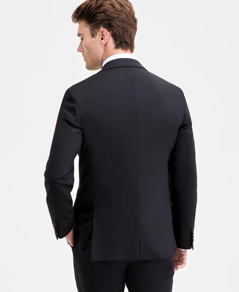 Ted by Baker Men's Modern-Fit Black Solid Wool-Blend Suit Separate Jacket