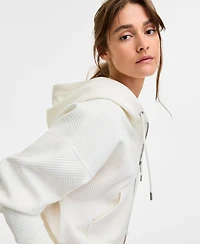 Starter Women's Geo Jacquard Cropped Full-Zip Hoodie